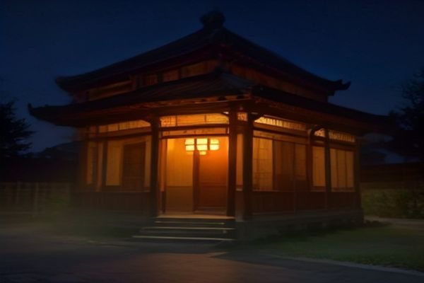 中年男人独自坐在阳台看远方城市夜景，侧脸沉思表情，画面带有孤独与反思的氛围